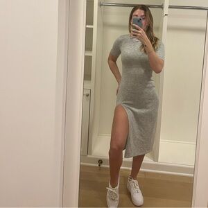 Song of Style Knit High Slit Midi Dress